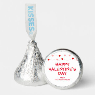 Cute Valentine's Day Red Pink Hearts Personalized Hershey®'s Kisses®