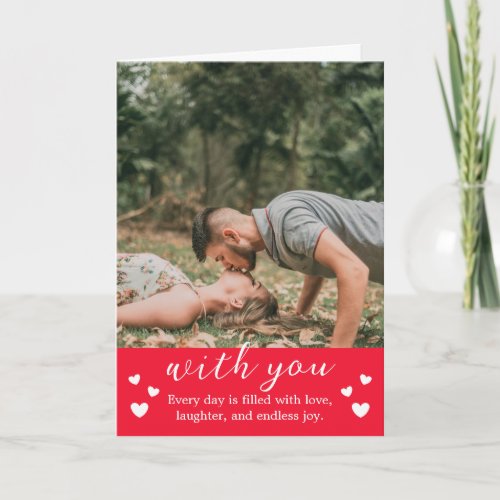 Cute Valentines Day Saying with Photo Holiday Card