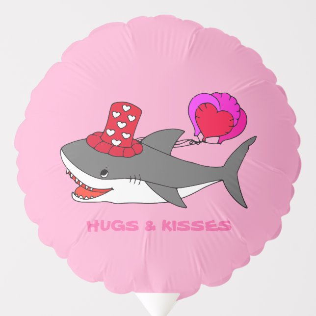 Cute Valentine's Day Shark Balloon (Front)