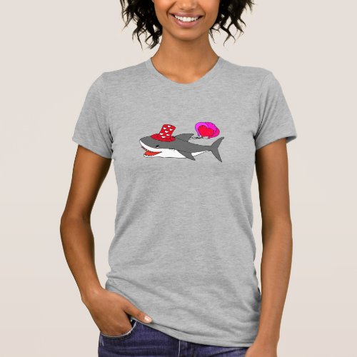 Cute Valentines Day Shark T_shirt