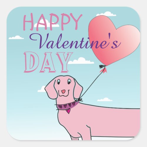 Cute Valentines Day Square Sticker