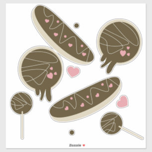 Cute Valentines Day Sweets Donut Bakery Sticker