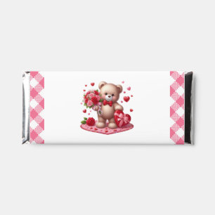Cute Valentine's Day Teddy Bear Hershey Bar Favors