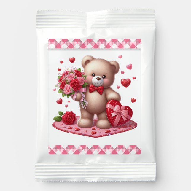 Cute Valentine's Day Teddy Bear Margarita Drink Mix (Front)