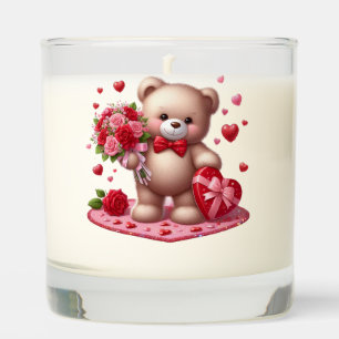 Cute Valentine's Day Teddy Bear Scented Candle