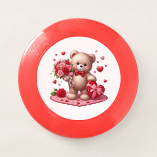 Cute Valentine's Day Teddy Bear Wham-O Frisbee