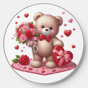 Cute Valentine's Day Teddy Bear Wireless Charger