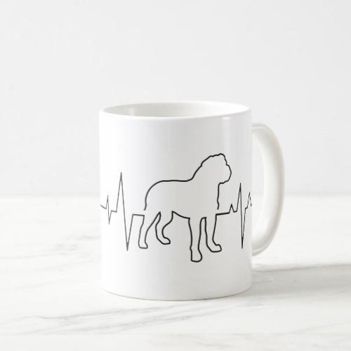 Cute Valentines Day Theme Heartbeat Dog Lover Coffee Mug