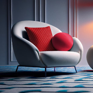 Cute Valentine's Day Tiny Red Hearts Throw Pillow