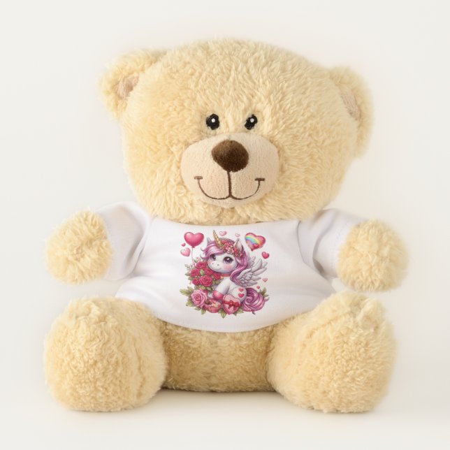 Cute Valentine's day unicorn Teddy Bear (Front)