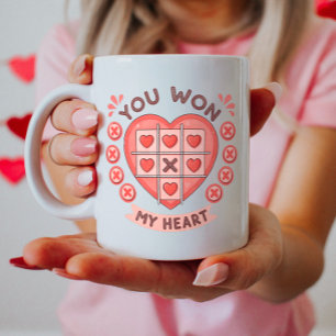Cute Valentine's Day You Won My Heart Coffee Mug