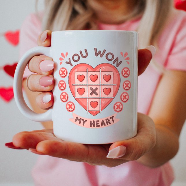Cute Valentine's Day You Won My Heart  Coffee Mug (Creator Uploaded)