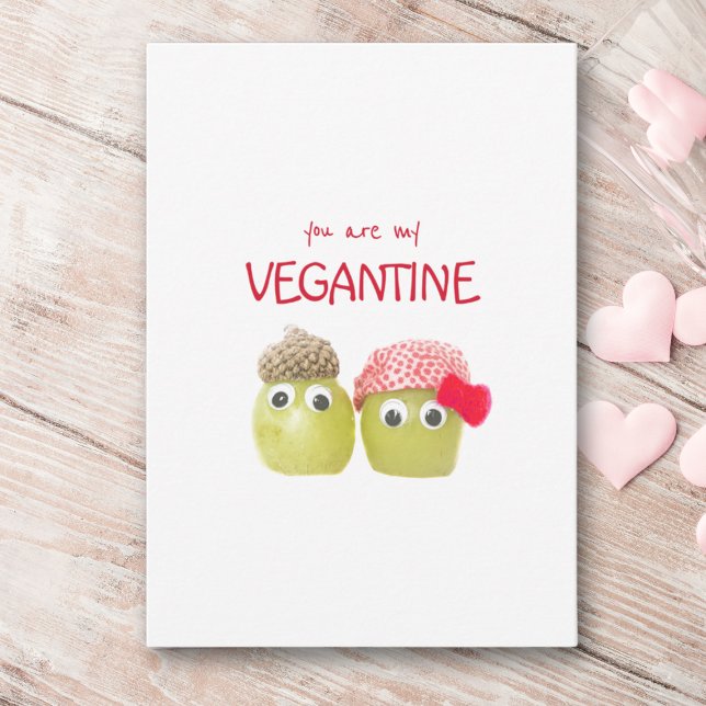Cute Valentines Gift for Vegans - Funny Fruits  Note Card (Creator Uploaded)