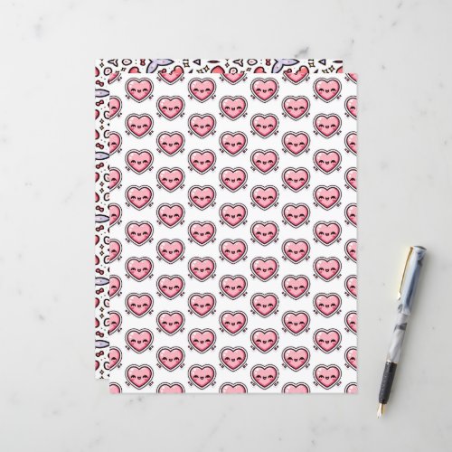 Cute Valentines Patterns Scrapbook Paper