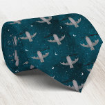 Cute Vampire Bat Green Neck Tie<br><div class="desc">A cute little vampire bat just hanging out against a teal green moonlit sky.  Fun for Halloween.  Original art by Nic Squirrell.</div>
