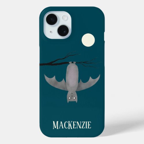 Cute Vampire Bat Personalized iPhone 15 Case