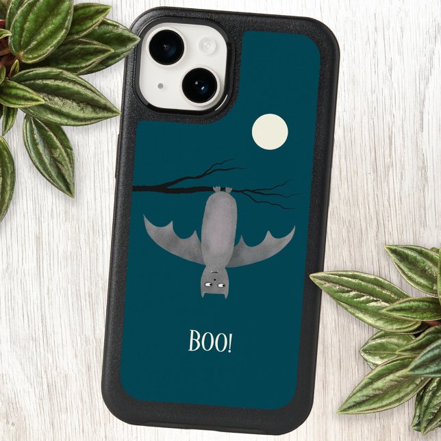 Cute Vampire Bat Personalized Otterbox iPhone Case (Fun bat Boo iPhone case)