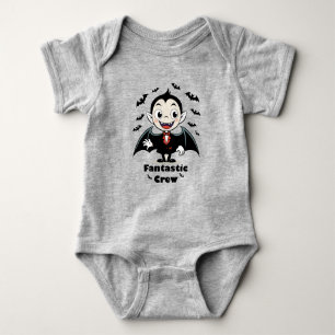 Cute Vampire Boy Halloween Vector Art Baby Bodysuit