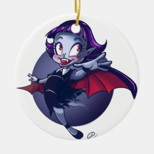 Cute Vampire Ceramic Ornament