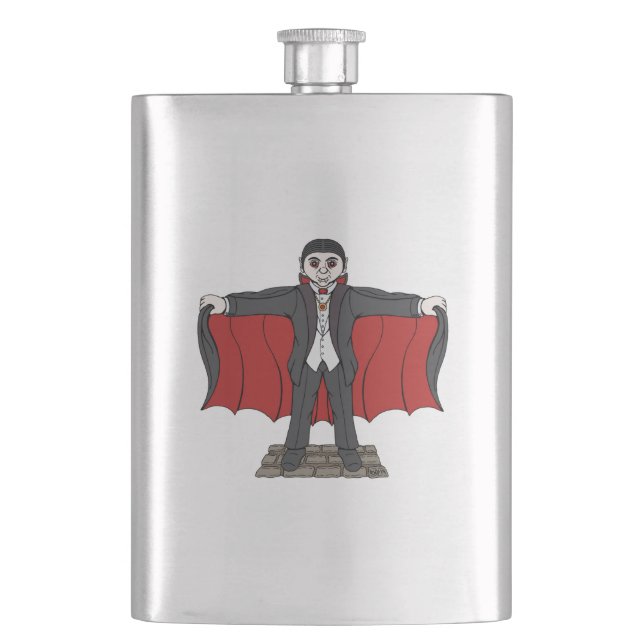 Cute Vampire/Dracula Flask (Front)