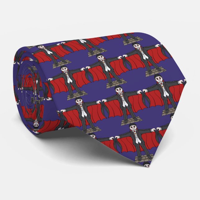 Cute Vampire/Dracula Neck Tie (Rolled)
