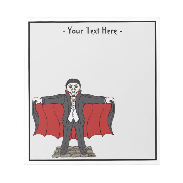 Cute Vampire/Dracula Notepad (Front)