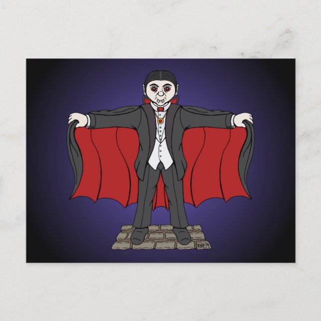 Cute Vampire/Dracula Postcard (Front)