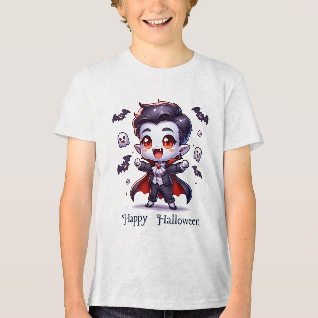 Cute Vampire-Halloween Costumes Tri-Blend Shirt (Front)