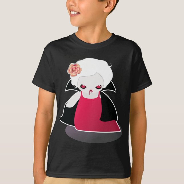 Cute Vampire Halloween Shirt - Girls shirt (Front)