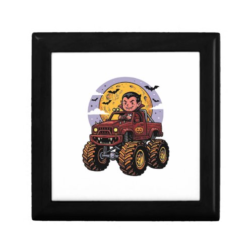Cute Vampire Monster Truck Halloween Shirt Design_ Gift Box