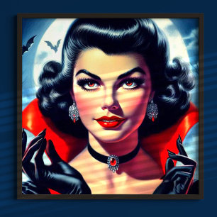 Cute Vampire Pin-up Poster