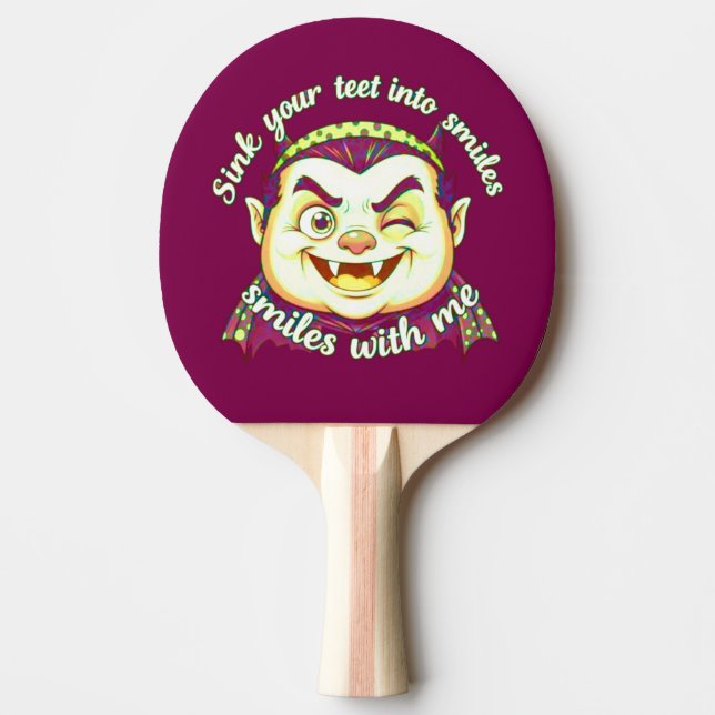 cute vampire ping pong paddle (Front)