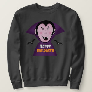 Cute Vampire with Bats Dracula Halloween Sweatshirt