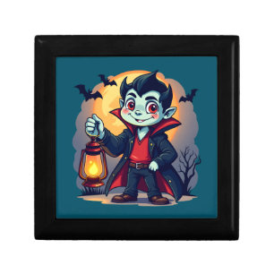 Cute Vampire with Lantern Kawaii Halloween Gift Box