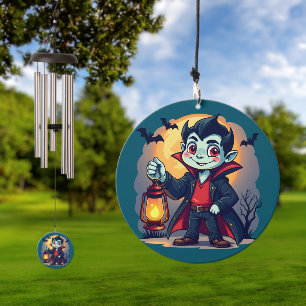 Cute Vampire with Lantern Kawaii Halloween Wind Chime