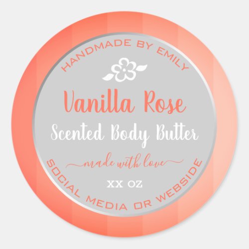 Cute Vanilla Rose Pink Product Packaging Labels
