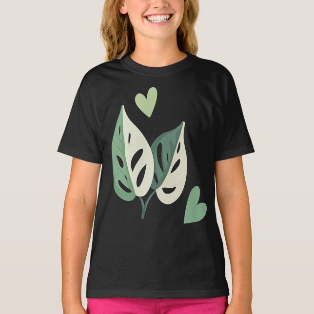 Cute Variegated Monstera Adansonii  Swiss Cheese T-Shirt (Front)