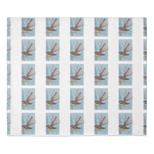 Cute vector fantail duvet cover