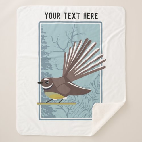 Cute vector fantail sherpa blanket