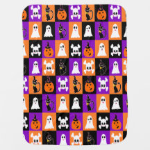 Cute Vector Halloween Ghosts Pumpkins Cats Skulls
