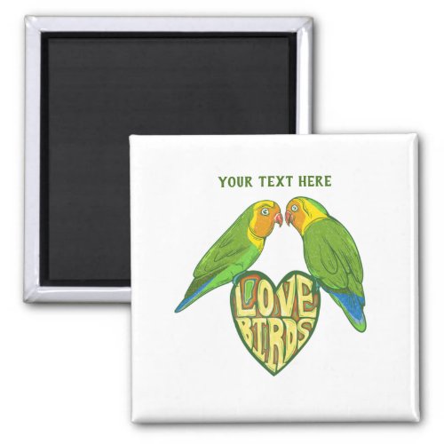 Cute vector love birds magnet