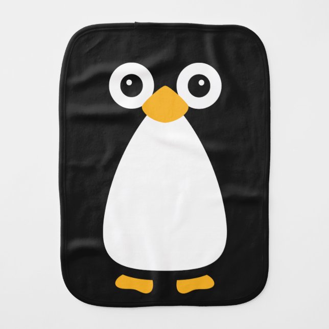 Cute Vector Penguin Burp Cloth (Front)