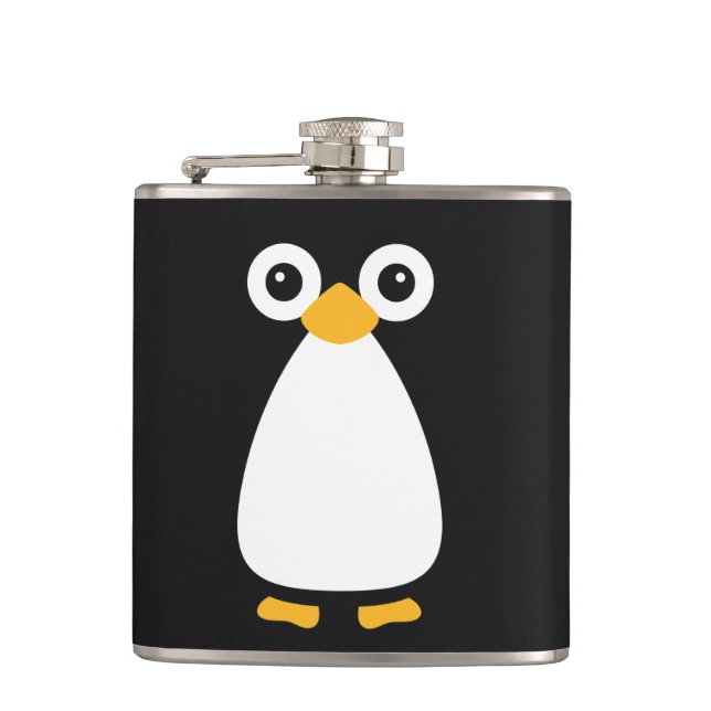 Cute Vector Penguin Flask (Front)