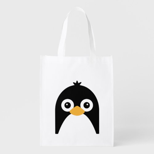 Cute Vector Penguin Grocery Bag