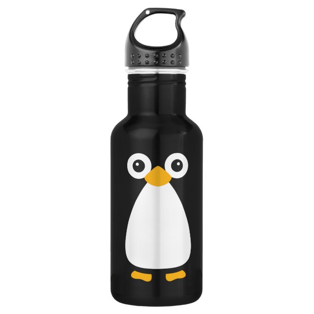 Cute Vector Penguin Water Bottle (Front)