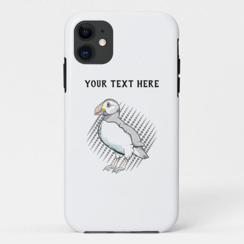 Cute vector puffin iPhone 11 case