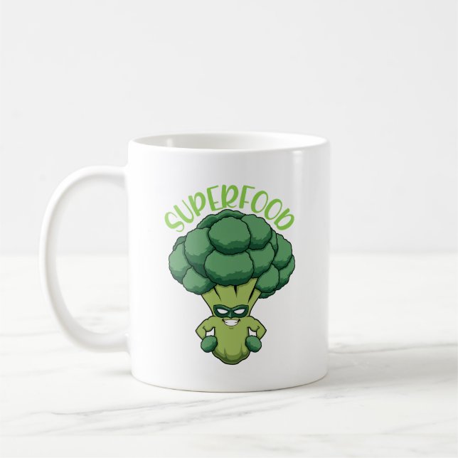 Cute Vegan Healthy Superfood Funny Quote Coffee Mu Coffee Mug (Left)