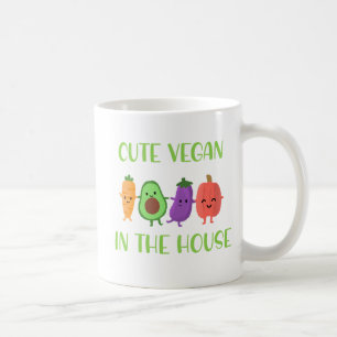 Cute Vegan In the House Funny Quote  Coffee Mug