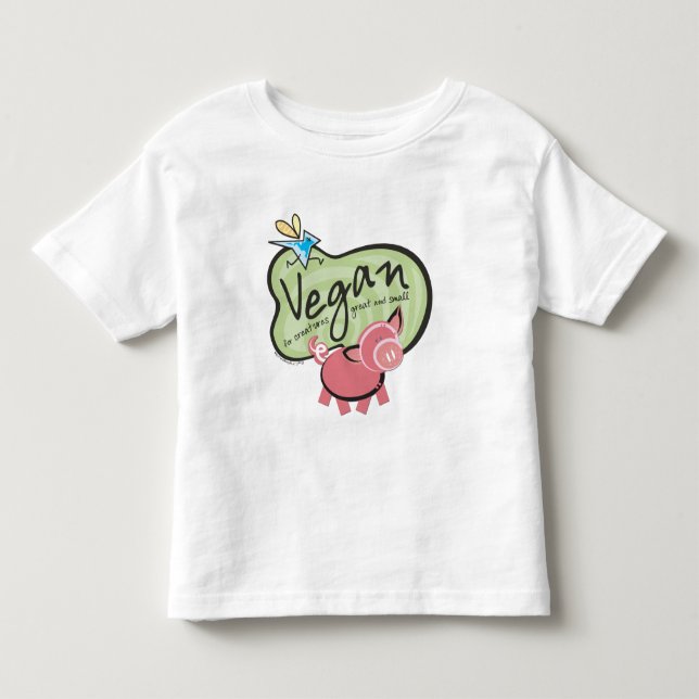 Cute Vegan Message Toddler T-shirt (Front)