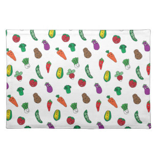 Cute Vegetable Food Pattern Placemat